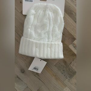 Cozy White beanie $mittens set